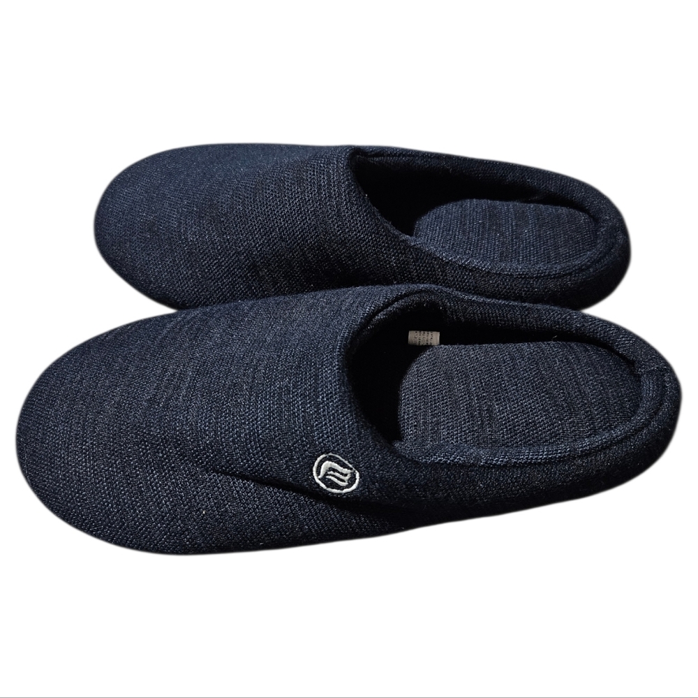 MEN'S MERENCE FANTINY SIZE 9-10 FOOTWEAR MEMORY FOAM SLIP ON SLIPPERS NAVY BLUE